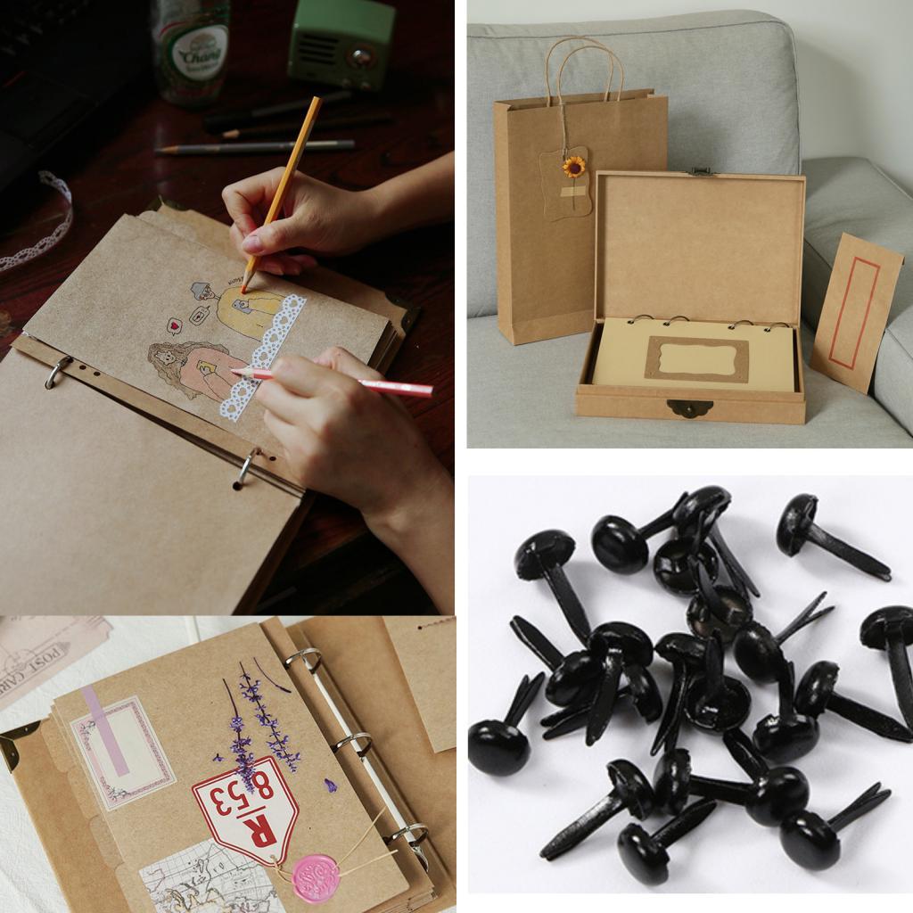 Embellishments For Scrapbooking - Paku Keling Logam Perak Bentuk Mini