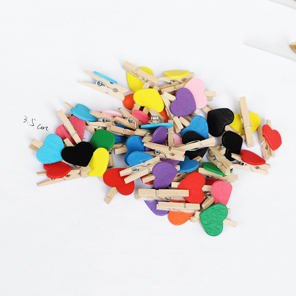 Embellish Craft - 50Pcs Jepitan Kayu Mini Alami untuk