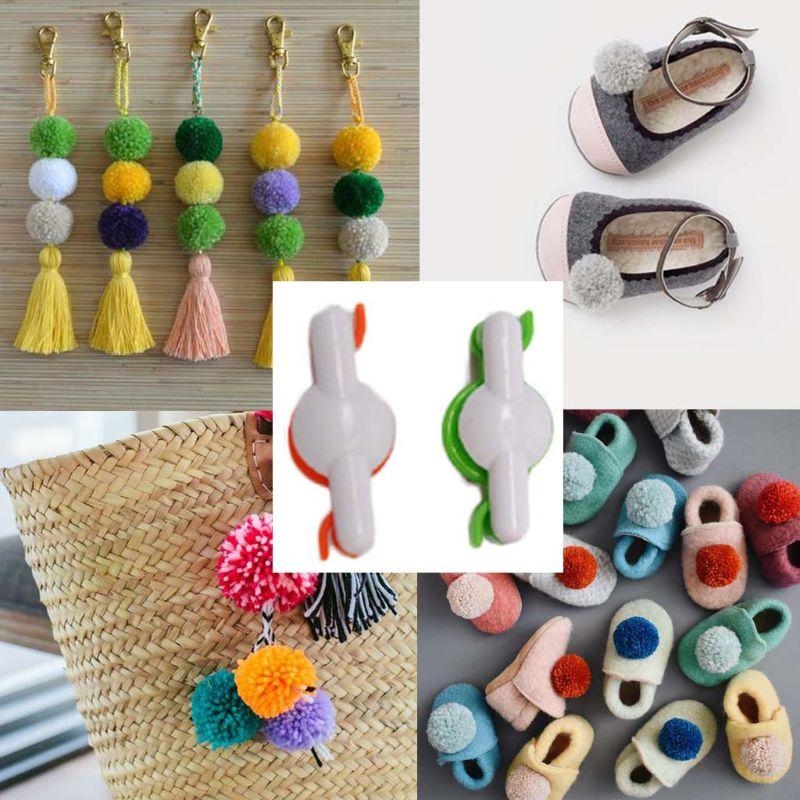 Pom Pom Maker Tool - D8KF 2 Buah Pembuat Pom-Pom untuk