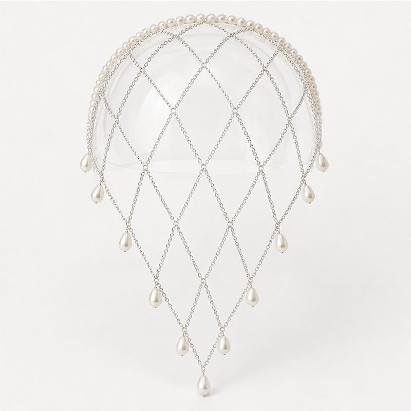 Jaring Rambut Berhias Mutiara  - Beaded Trim Fringe ulasan dan harga
