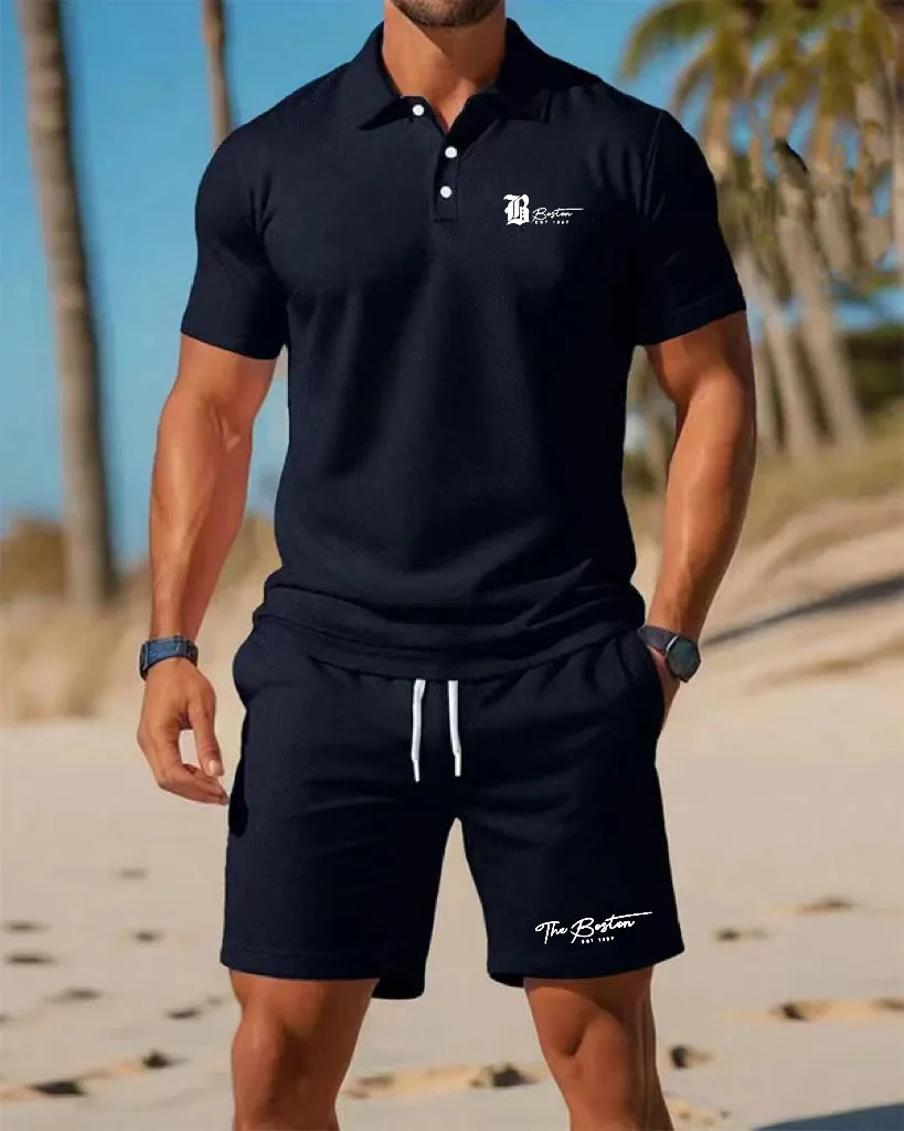 Setelan Kaos Polo Pria Baru Mu - Embellish Knit ulasan dan harga