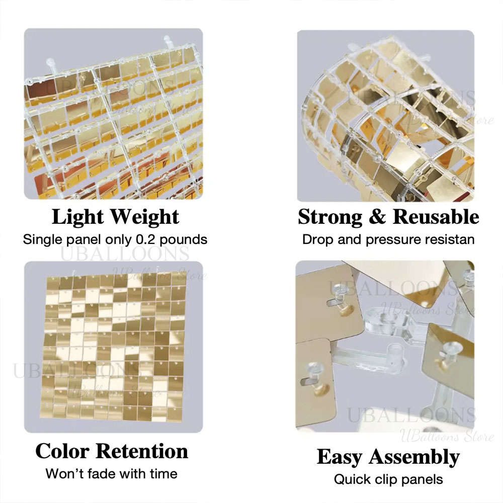 Panel Latar Belakang Berkilau  - Sequin Fabric Panel ulasan dan harga