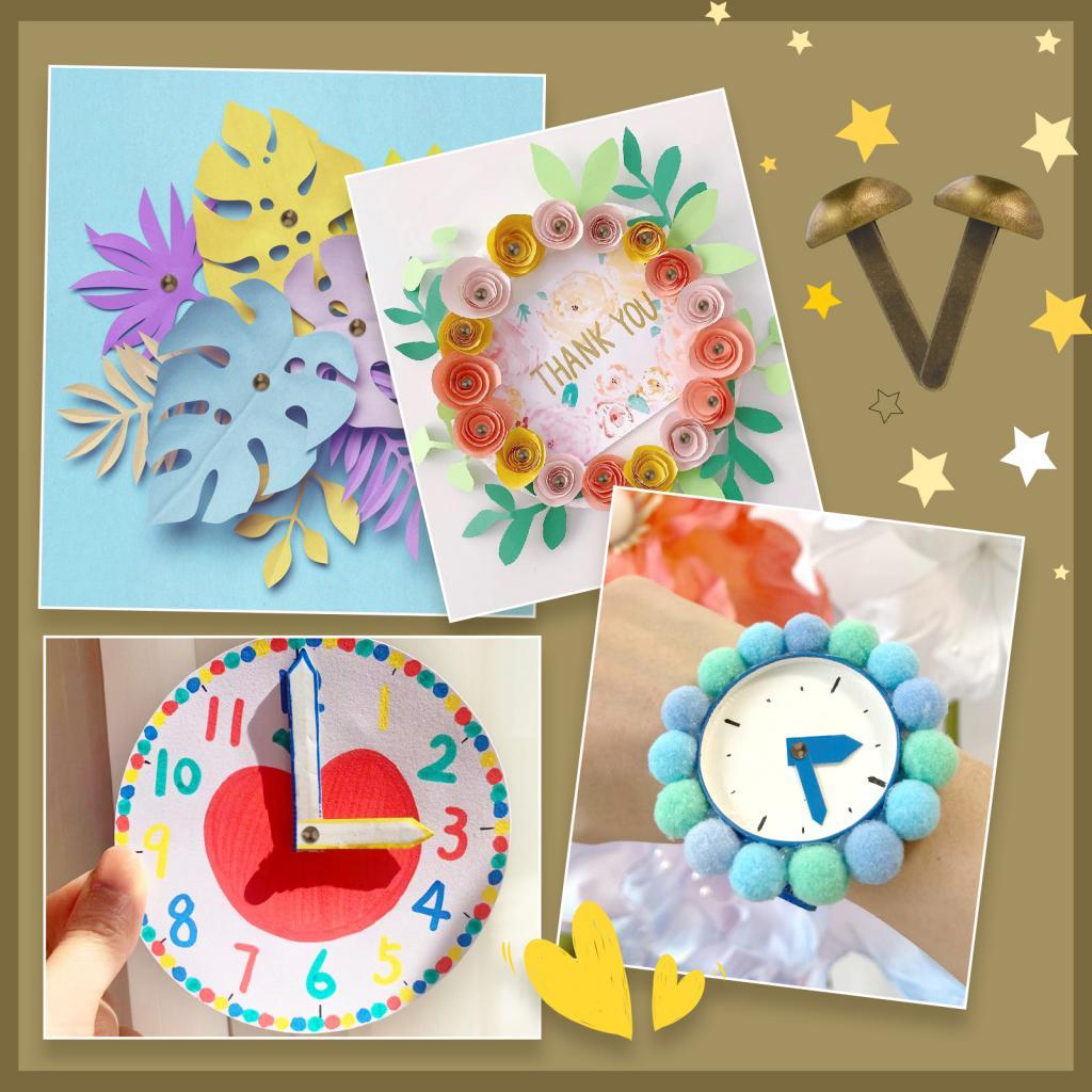 Paku Keling Logam Perak Bentuk - Embellishments For Scrapbooking ulasan dan harga