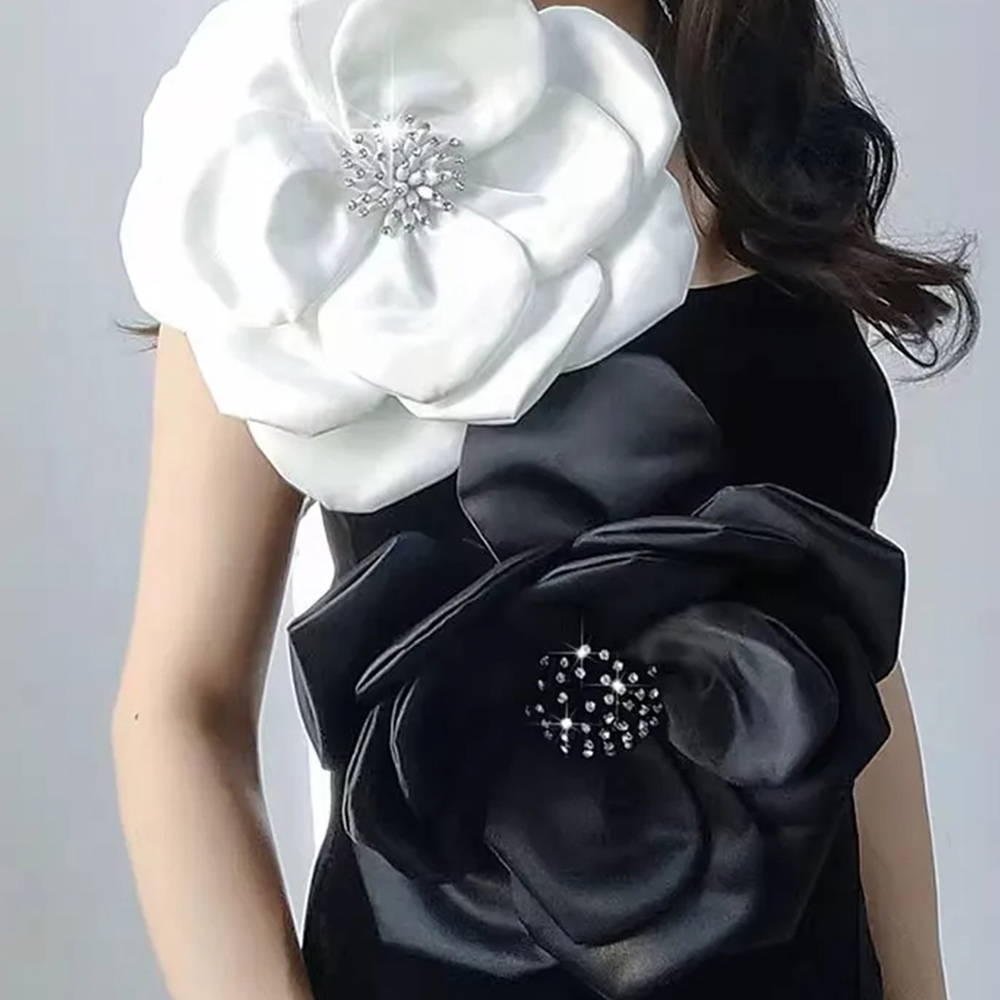 Baru 29cm 3D bunga besar renda - Applique Patch Flower ulasan dan harga