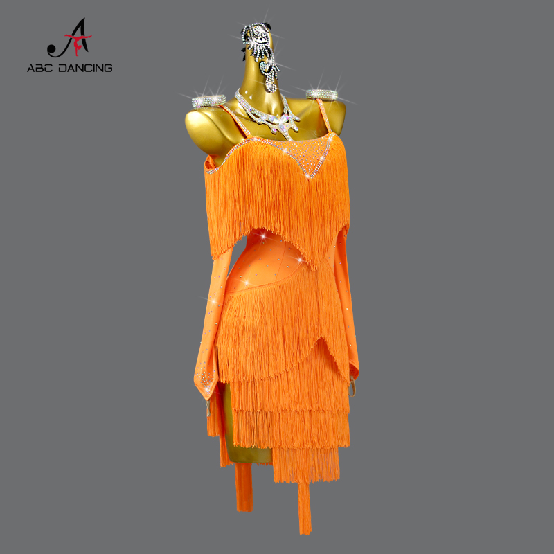 Pakaian Kompetisi Tari Latin W - Tassel Fringe Trim ulasan dan harga