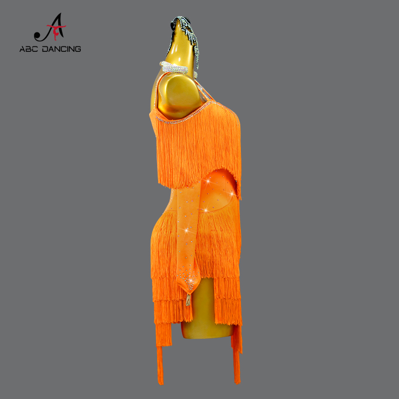Pakaian Kompetisi Tari Latin W - Tassel Fringe Trim ulasan dan harga