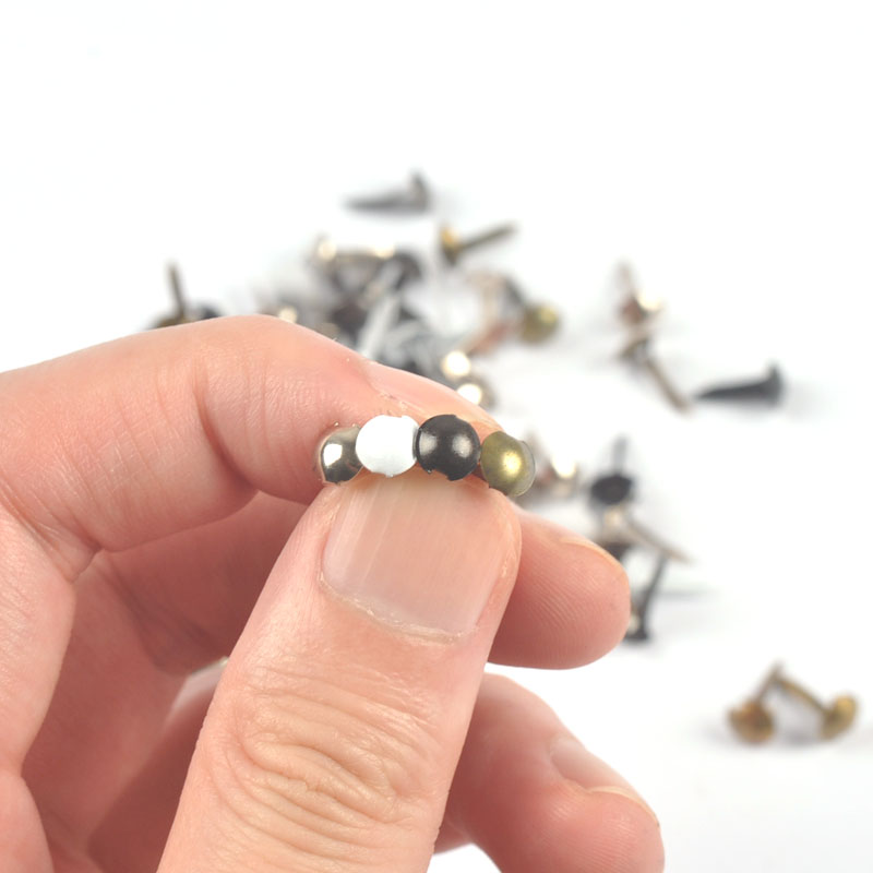 100 Buah Brads Logam Hitam Put - Embellishments For Scrapbooking ulasan dan harga