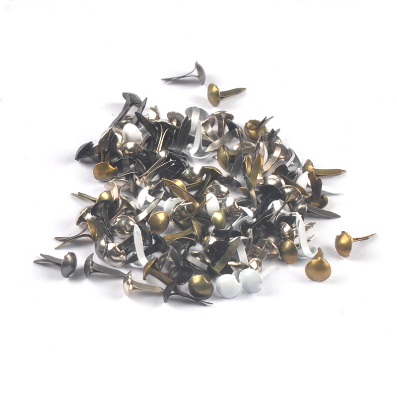 100 Buah Brads Logam Hitam Put - Embellishments For Scrapbooking ulasan dan harga