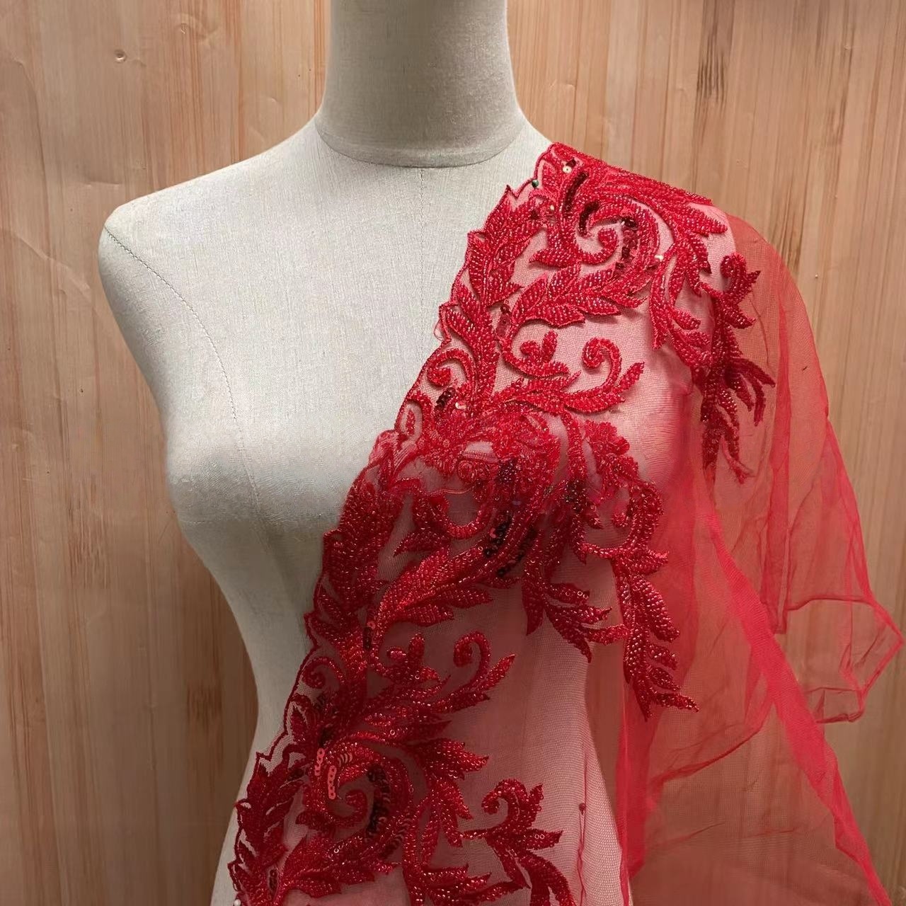 Hiasan Renda Bordir Manik-mani - Beaded Trim Fringe ulasan dan harga