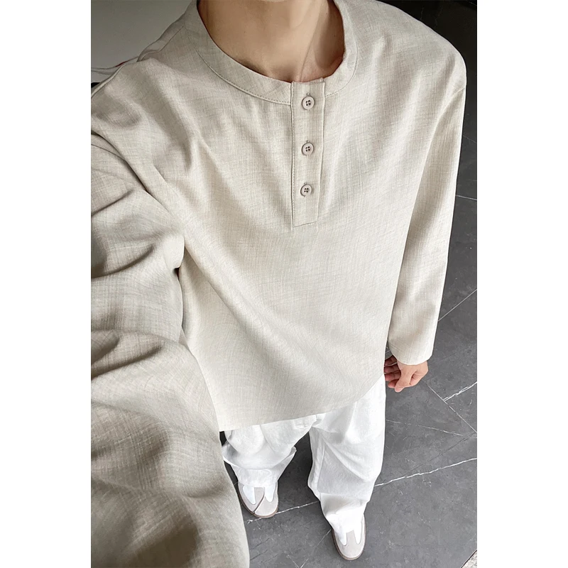 Kemeja Henley Kasual Pria Baha - Embellish Knit ulasan dan harga