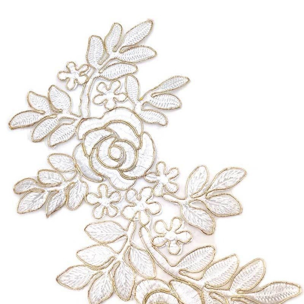 1 Pasang Patch Bordir Bunga Se - Applique Patch Flower ulasan dan harga