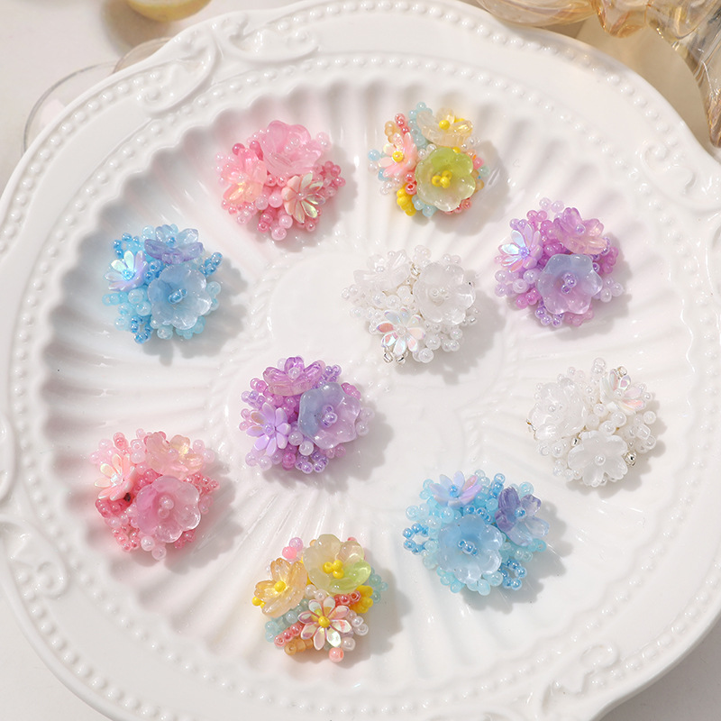 2 Buah Patch Bunga Kristal unt - Applique Patch Flower ulasan dan harga